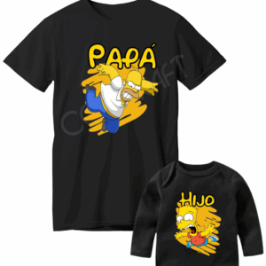 Polera y body negro homero