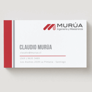 Tarjetas de presentación premium una cara