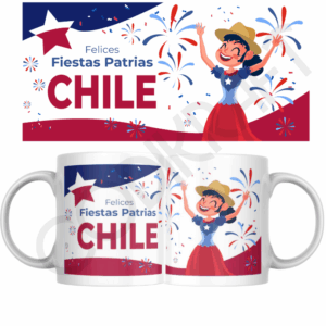 Tazón Blanco de 11oz Felices Fecha Patrias