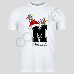 Polera Letras Negra Navidad